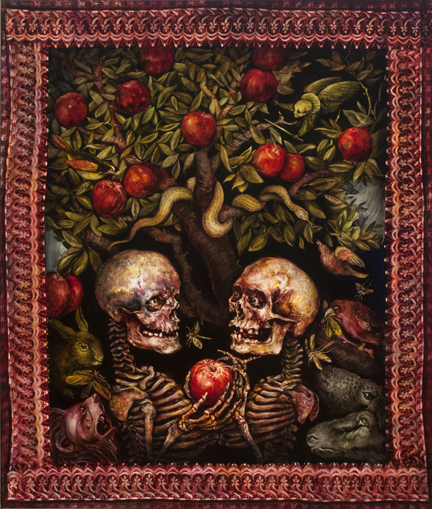 skeleton oil painting on canvas from the collection Seven Deadly Sins